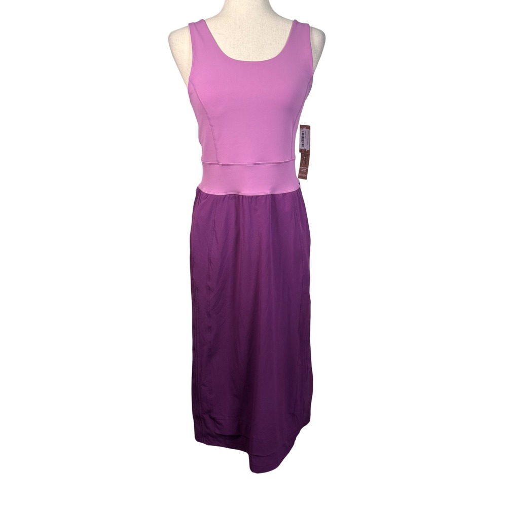 Title Nine Limitless Midi Dress Womens S Purple Pink Athletic Gorpcore Pocket